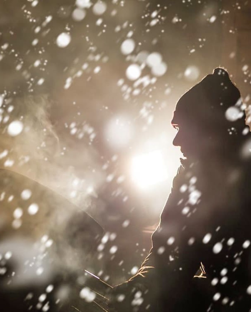 Schneegestöber beim Winterurlaub im Advent